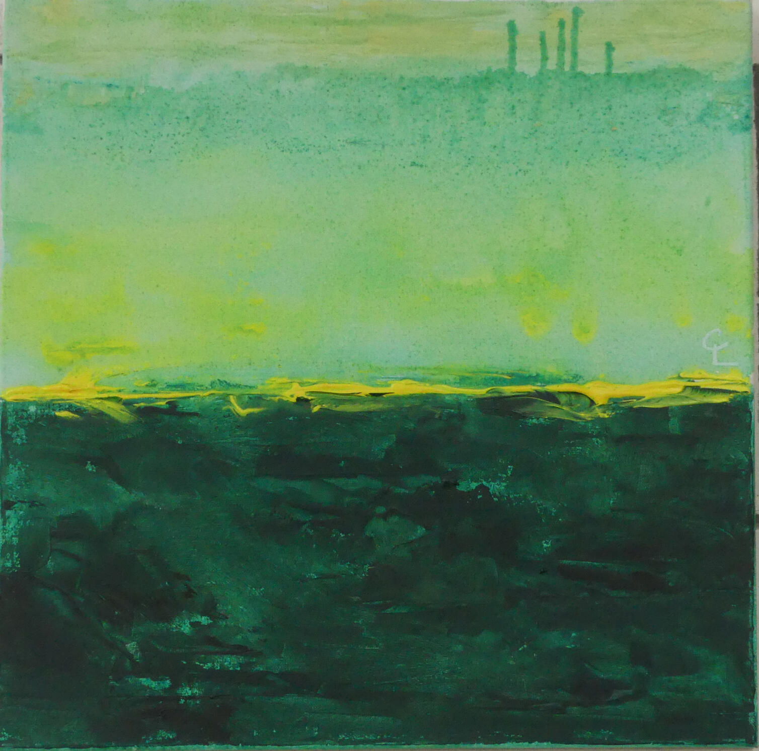 Paysage vert calme
