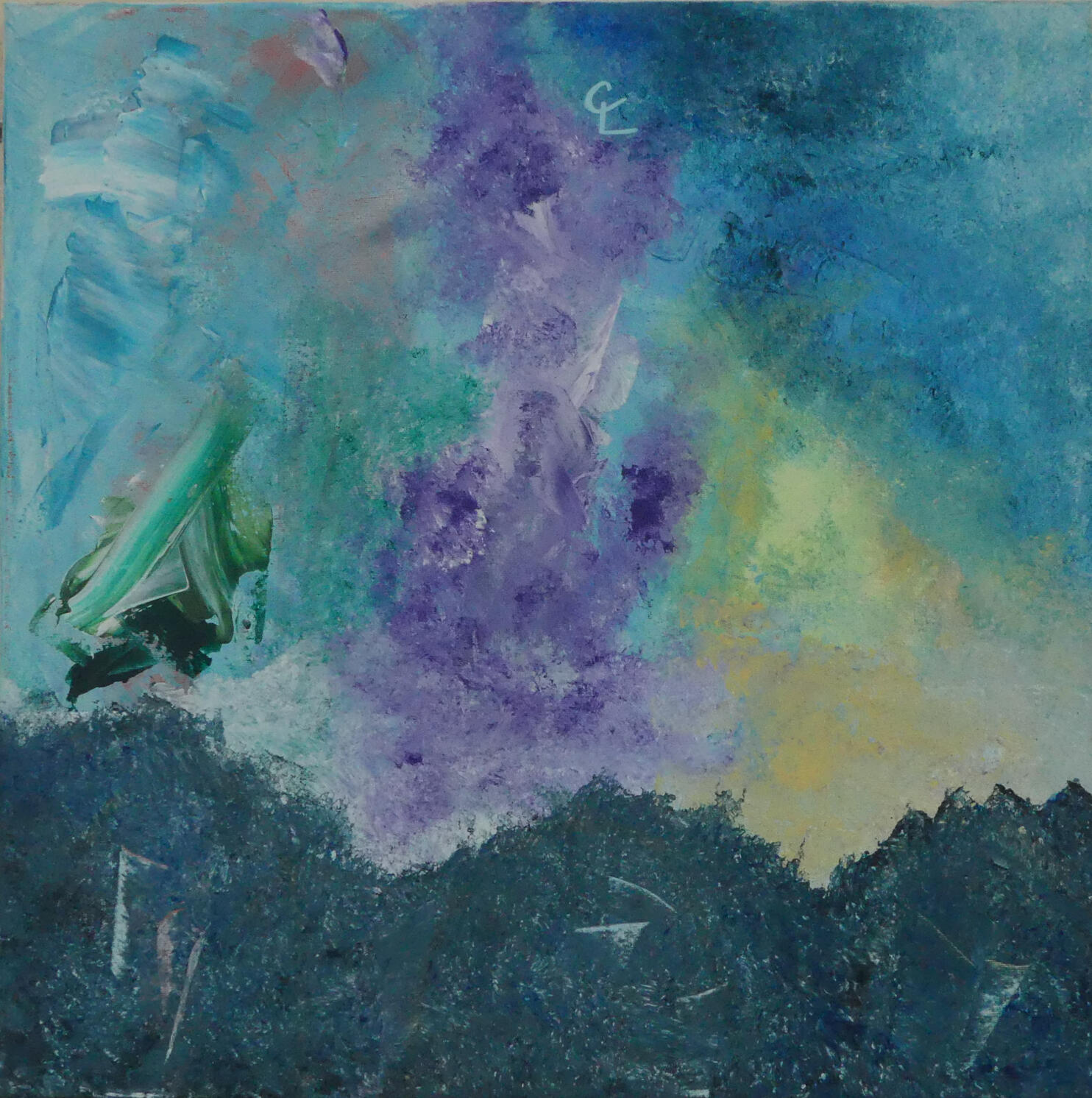 Bateau vert tempête