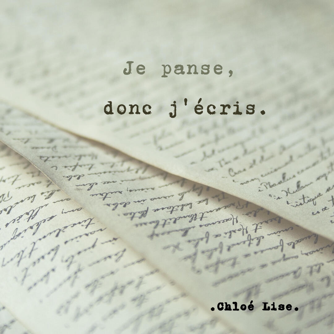 je panse donc j'écris