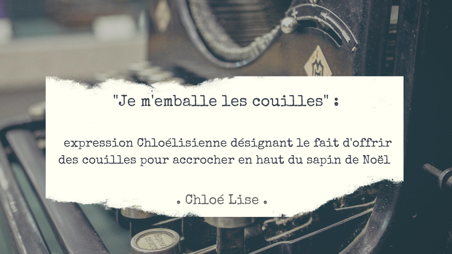 Je m&#39;emballe les couilles